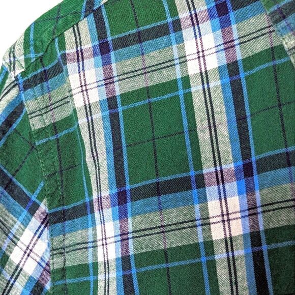 Club Room Fitted Brushed Cotton Plaid Button Down Shirt size Men's M - Picture 6 of 9